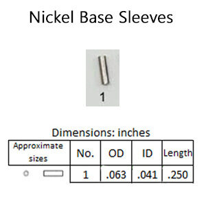 Size 1 Nickel Sleeves (SL1-25)