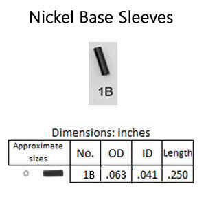 Size 1 Black Nickel Sleeves (SL1B-25)