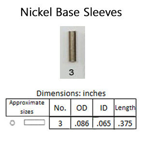 Size 3 Nickel Sleeves (SL3-25)