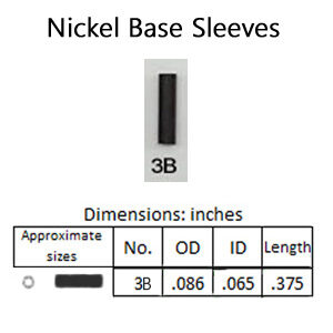 Size 3 Black Nickel Sleeves (SL3B-25)