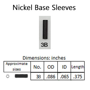 Size 3 Black Nickel Sleeves (SL3B-25)