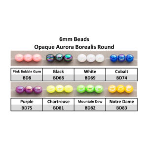 Beads 6mm Opaque Aurora Borealis Round