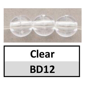 Beads 6mm Round Translucent Clear (BD12-6mm)