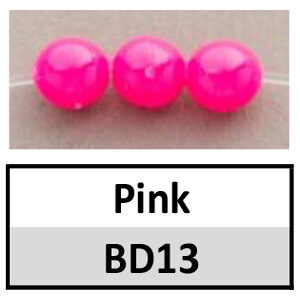 Beads 6mm Round Opaque Pink (BD13-6mm)