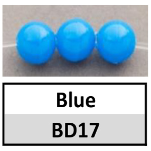Beads 6mm Round Opaque Blue (BD17-6mm)