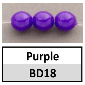 Beads 6mm Round Opaque Purple (BD18-6mm)