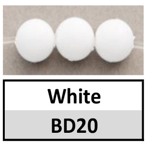 Beads 6mm Round Opaque White (BD20-6mm)