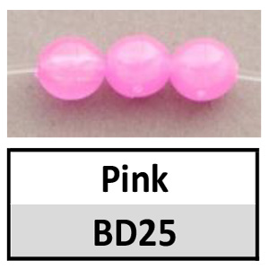 Beads 6mm Round Pink Glow in the Dark (BD25-6mm)