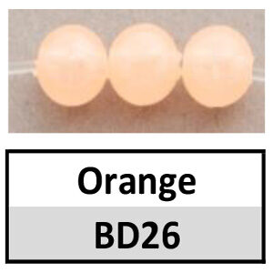 Beads 10mm Round Orange Glow in the Dark (BD26-10mm)