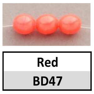 Beads 8mm Round Red Glow in the Dark (BD47-8mm)
