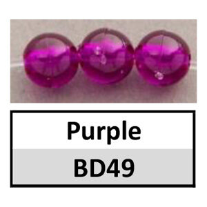 Beads 8mm Round Translucent Purple (BD49-8mm)