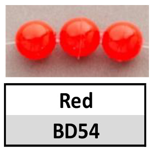 Beads 6mm Round Opaque Red (BD54-6mm)