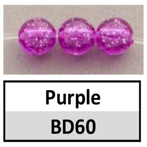 Beads 6mm Round Translucent Purple Sparkle (BD60-6mm)