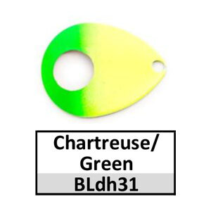 Size 5 Colorado Double Hole CP Spinner Blades – chartreuse/green BLdh31