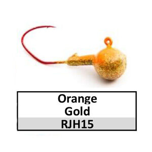 Jigs Round Head (lead product) – 1/4 oz – Orange/Gold (JH15)