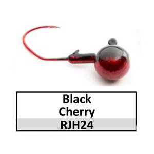 Round jig head-black cherry (RJH24)