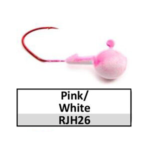 Jigs Round Head (lead product) – 3/8 oz – Pink/White (JH26)