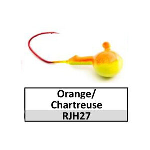 Jigs Round Head (lead product) – 3/8 oz – Orange/Chartreuse (JH27)