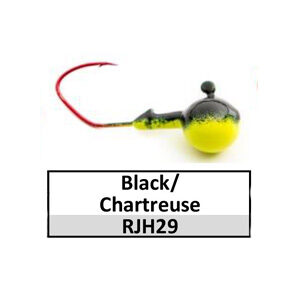 Jigs Round Head (lead product) – 1/4 oz – Black/Chartreuse (JH29)