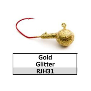 Jigs Round Head (lead product) – 1/2 oz – Gold Glitter (JH31)