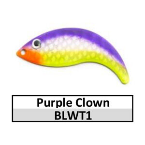 Size 4 Whiptail Custom Painted Spinner Blades – Purple Clown (BLWT1-4)