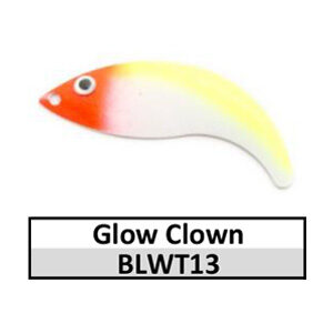 Size 4 Whiptail Custom Painted Spinner Blades – Glow Clown (BLWT13-4)