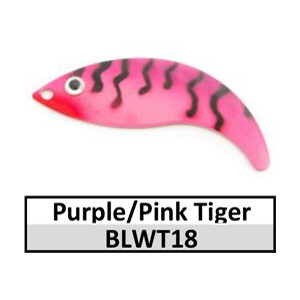 Size 4 Whiptail Custom Painted Spinner Blades – Purple/Pink Tiger (BLWT18-4)