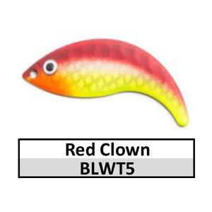 Size 4 Whiptail Custom Painted Spinner Blades – Red Clown (BLWT5-4)