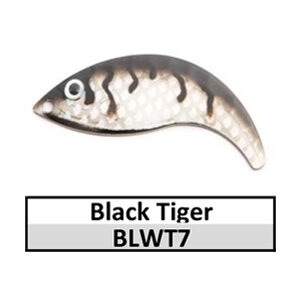 Size 4 Whiptail Custom Painted Spinner Blades – Black Tiger (BLWT7-4)