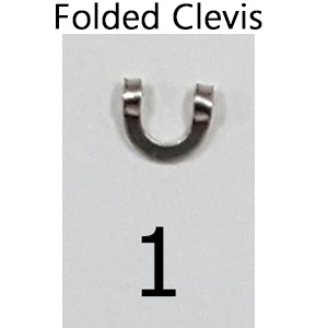 Size 1 Folded Clevises (FC1-100)