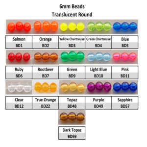 Beads 6mm Translucent Round