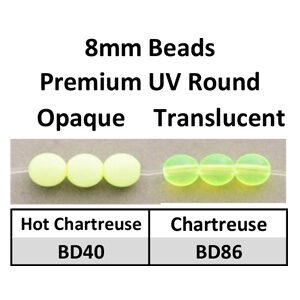 Beads 8mm Round Premium Chartreuse (BD86-8mm)