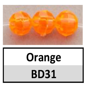 Beads 6mm Faceted Orange (BD31-6mm)