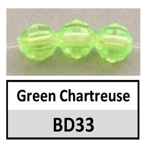 Beads 6mm Faceted Green Chartreuse (BD33-6mm)