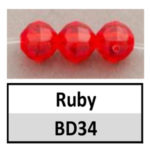 Faceted Translucent Ruby (BD34)