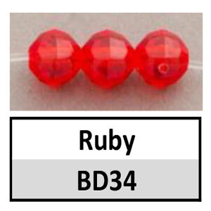 Beads 6mm Faceted Ruby (BD34-6mm)