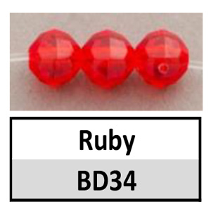 Beads 6mm Faceted Ruby (BD34-6mm)