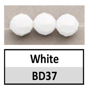 Beads 8mm Faceted White (BD37-8mm)