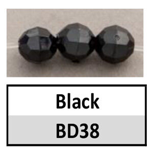 Beads 8mm Faceted Black (BD38-8mm)