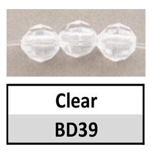 Beads 6mm Faceted Clear (BD39-6mm)
