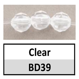 Beads 6mm Faceted Clear (BD39-6mm)