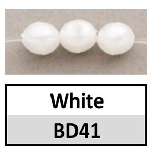 Beads 4mm Round Pearl White (BD41-4mm)