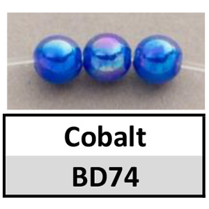 Beads 6mm Opaque Cobalt AB (BD74-6mm)