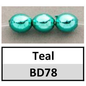 Beads 6mm Metallic Teal (BD78-6mm)