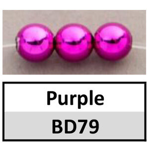 Beads 6mm Round Metallic Purple (BD79-6mm)
