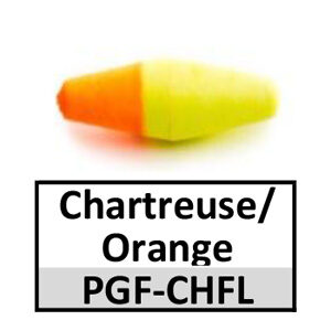 Double Tapered Peg Float Chartreuse/Orange (PGF-CHFL)