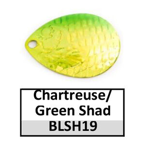 Size 4 Colorado Proscale Spinner Blades – BLSH19 chartreuse/green shad