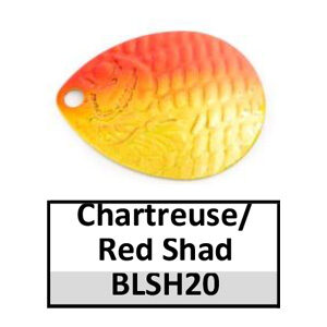 Size 4 Colorado Proscale Spinner Blades – BLSH20 chartreuse/red shad