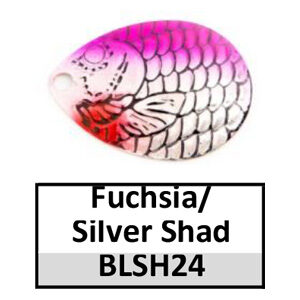 Size 4 Colorado Proscale Spinner Blades – BLSH24 fuchsia/silver shad