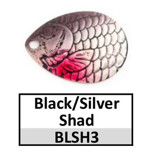 Size 3 Indiana Proscale Spinner Blades – BLSH3 black/silver shad